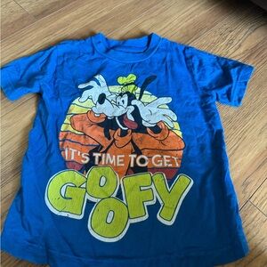 Disney Blue and Orange Short Sleeve Tees with Cartoon Graphics